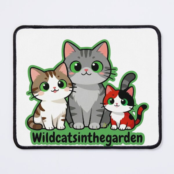 Item preview, Wildcatsinthegarden – Three Rescued Cats Logo designed and sold by DesignFrabu.