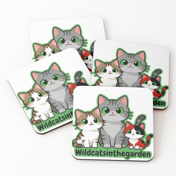 Item preview, Wildcatsinthegarden – Three Rescued Cats Logo designed and sold by DesignFrabu.