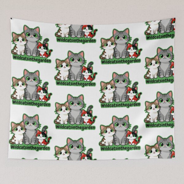 Item preview, Wildcatsinthegarden – Three Rescued Cats Logo designed and sold by DesignFrabu.