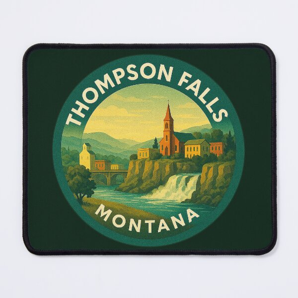 Item preview, Thompson Falls Montana USA Vintage Travel designed and sold by Thistle-TShop.
