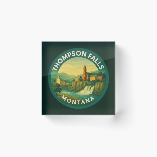 Item preview, Thompson Falls Montana USA Vintage Travel  designed and sold by Thistle-TShop.