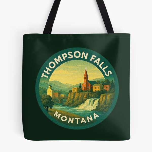 Item preview, Thompson Falls Montana USA Vintage Travel  designed and sold by Thistle-TShop.