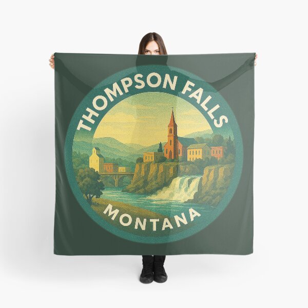 Item preview, Thompson Falls Montana USA Vintage Travel  designed and sold by Thistle-TShop.