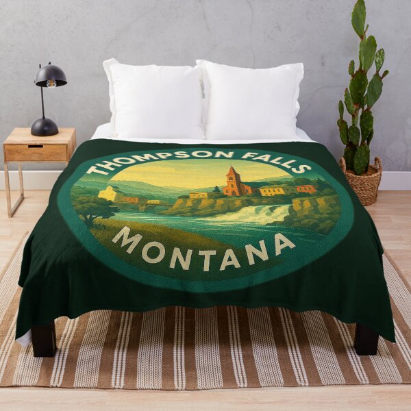 Item preview, Thompson Falls Montana USA Vintage Travel  designed and sold by Thistle-TShop.