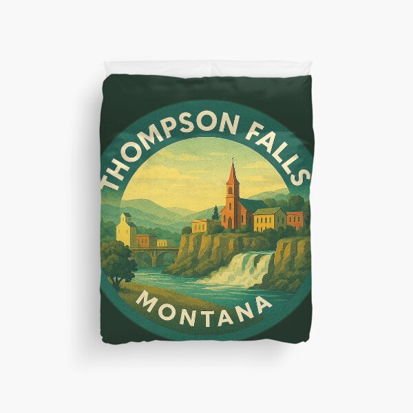 Item preview, Thompson Falls Montana USA Vintage Travel designed and sold by Thistle-TShop.