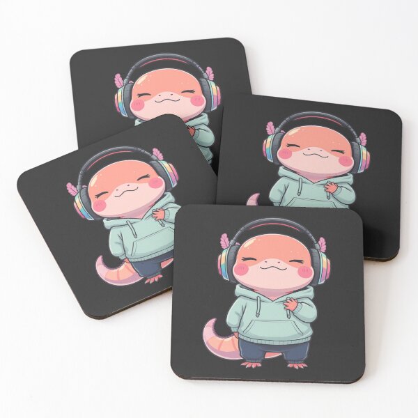 Item preview, Headphone Music Lover Axolotl – Lo-Fi Chill Aesthetic Illustration designed and sold by ColorSplash123.