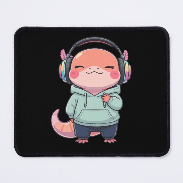 Item preview, Headphone Music Lover Axolotl – Lo-Fi Chill Aesthetic Illustration designed and sold by ColorSplash123.