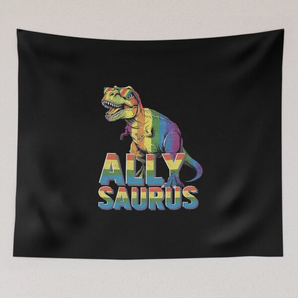 Item preview, Allysaurus LGBT Dinosaur Rainbow Flag Ally LGBT Pride  designed and sold by DigitaldeligArt.