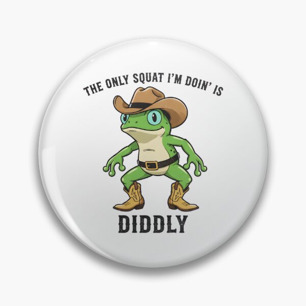 Item preview, The Only Squat I'm Doin' Is Diddly - Funny Cowboy Frog designed and sold by MotivaChic.