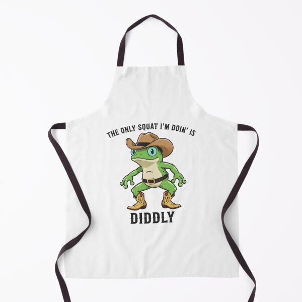 Item preview, The Only Squat I'm Doin' Is Diddly - Funny Cowboy Frog designed and sold by MotivaChic.