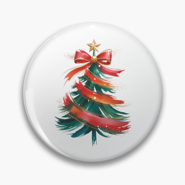 Item preview, Preppy Christmas Tree Hot Red Coquette Bow Gold Festive Ornament Art Holiday designed and sold by FaithAbbott.