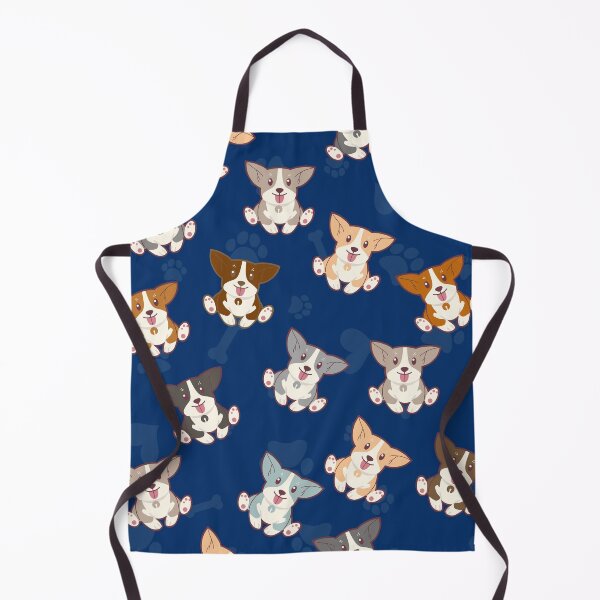 Item preview, Cute Corgi Puppies Pattern on Navy Blue designed and sold by NUSUSDREAM.