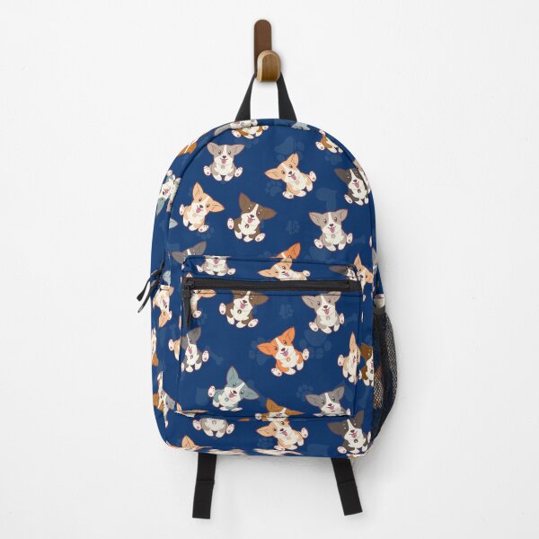 Item preview, Cute Corgi Puppies Pattern on Navy Blue designed and sold by NUSUSDREAM.