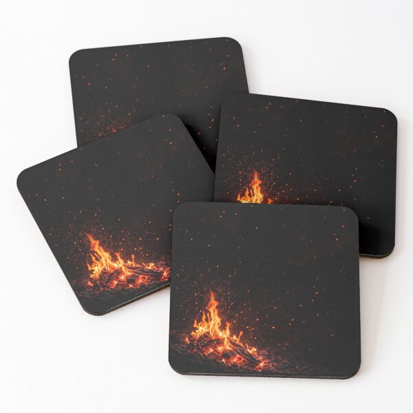 Item preview, Burning Embers in the Dark – Minimal Fire Art Design designed and sold by Art By M.