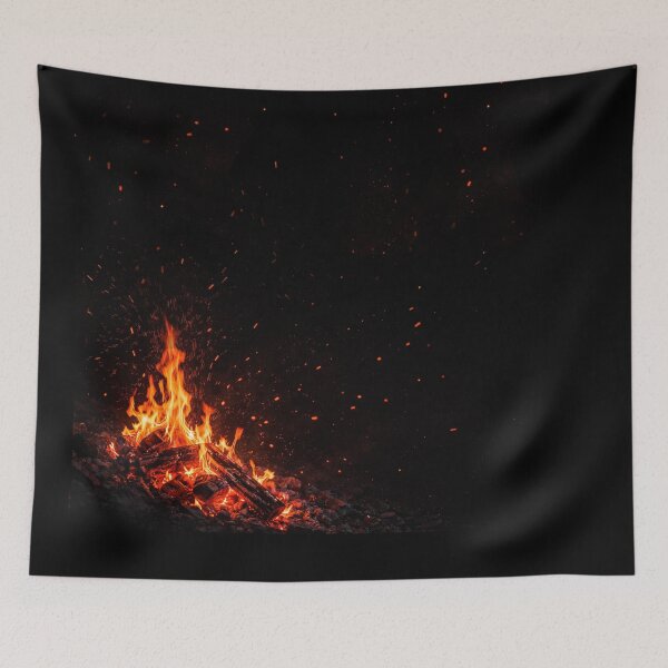 Item preview, Burning Embers in the Dark – Minimal Fire Art Design designed and sold by Art By M.