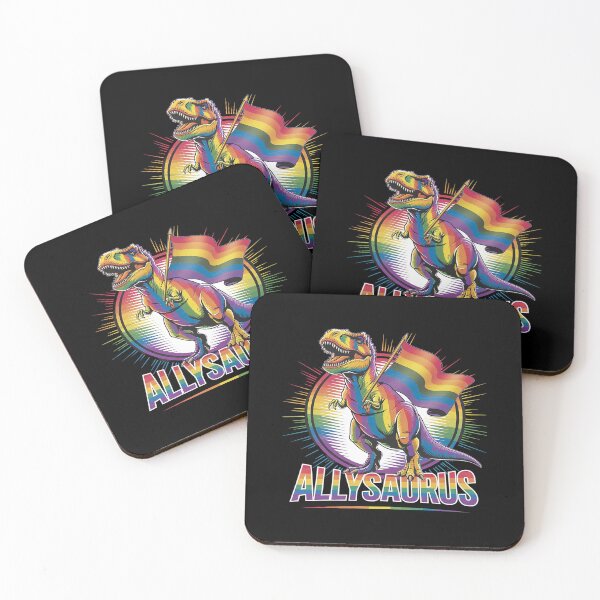 Item preview, Allysaurus Lgbt Pride Month Dinosaur Rainbow Flag Lesbian  designed and sold by DigitaldeligArt.