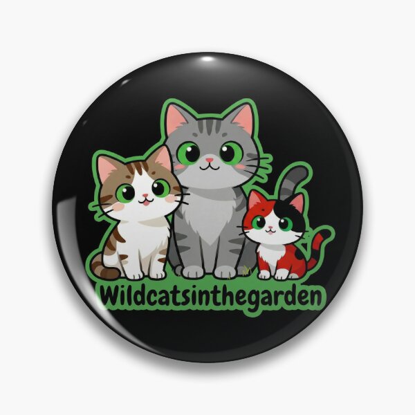 Item preview,  Wildcatsinthegarden – Three Rescued Cats Logo Black version designed and sold by DesignFrabu.