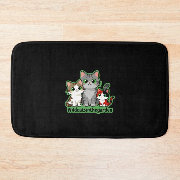 Item preview,  Wildcatsinthegarden – Three Rescued Cats Logo Black version designed and sold by DesignFrabu.
