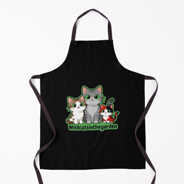 Item preview, Wildcatsinthegarden – Three Rescued Cats Logo Black version designed and sold by DesignFrabu.