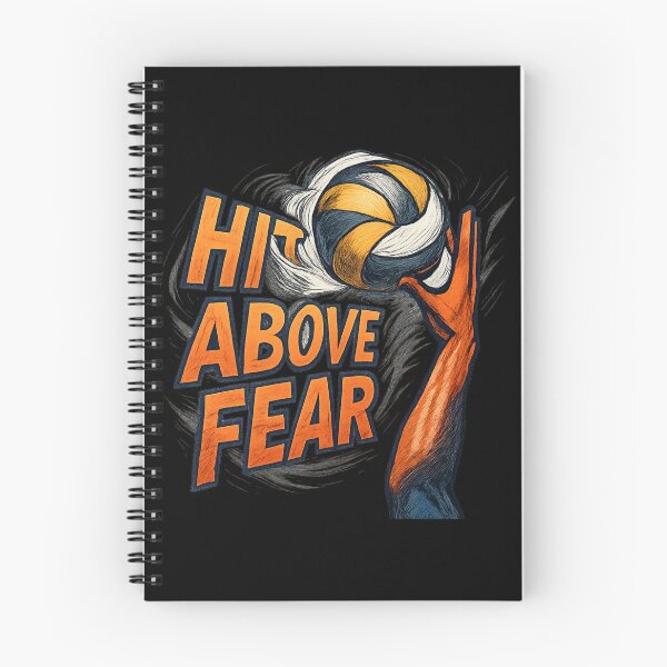 Item preview, Hit Above Fear - Volleyball Spike Power Poster designed and sold by MKreative Studio.