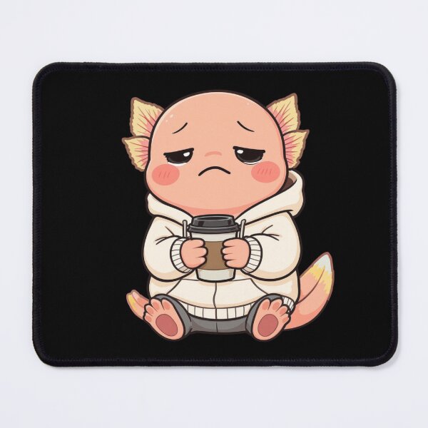 Item preview, Coffee Lover Axolotl – Cozy Daily Life Humor Illustration designed and sold by ColorSplash123.