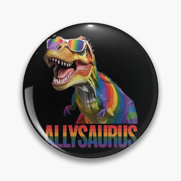 Item preview, Allysaurus LGBT Rainbow Flag Ally Dinosaur LGBT Pride  designed and sold by DigitaldeligArt.