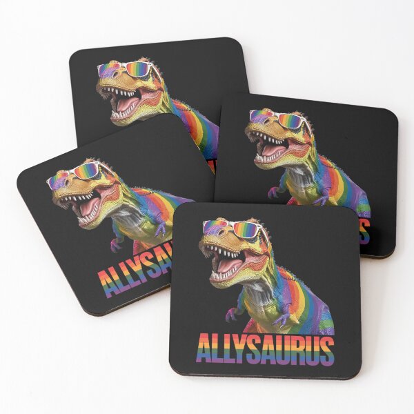Item preview, Allysaurus LGBT Rainbow Flag Ally Dinosaur LGBT Pride  designed and sold by DigitaldeligArt.