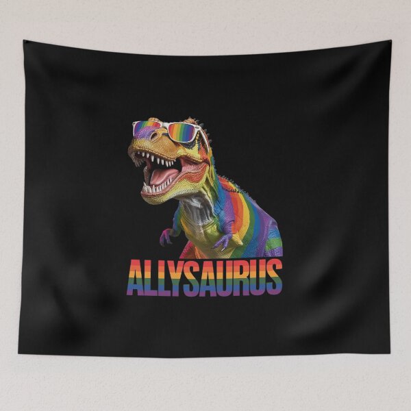 Item preview, Allysaurus LGBT Rainbow Flag Ally Dinosaur LGBT Pride  designed and sold by DigitaldeligArt.