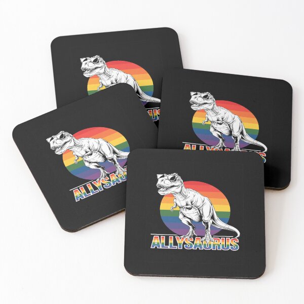Item preview, Allysaurus LGBT Dinosaur Rainbow Flag Ally LGBT Pride  designed and sold by DigitaldeligArt.