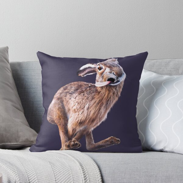 Item preview, Playful Hare Portrait – Funny Realistic Wildlife Art designed and sold by Massimo Righi.