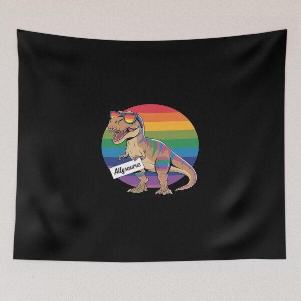 Item preview, Allysaurus LGBT Dinosaur Rainbow Flag Ally LGBT Pride 4  designed and sold by DigitaldeligArt.