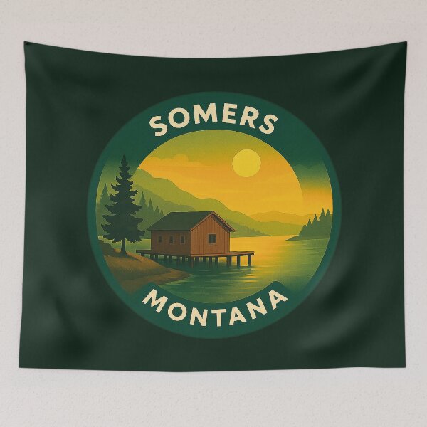 Item preview, Somers Montana USA Vintage Travel  designed and sold by Thistle-TShop.