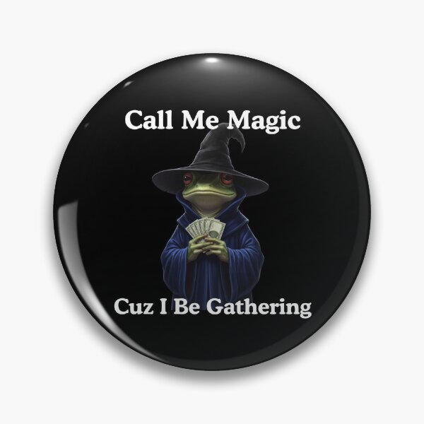 Item preview, Call Me Magic Cuz I Be Gathering - Funny Wizard Frog with Money designed and sold by MotivaChic.