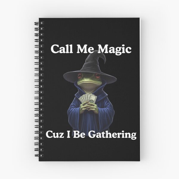Item preview, Call Me Magic Cuz I Be Gathering - Funny Wizard Frog with Money designed and sold by MotivaChic.