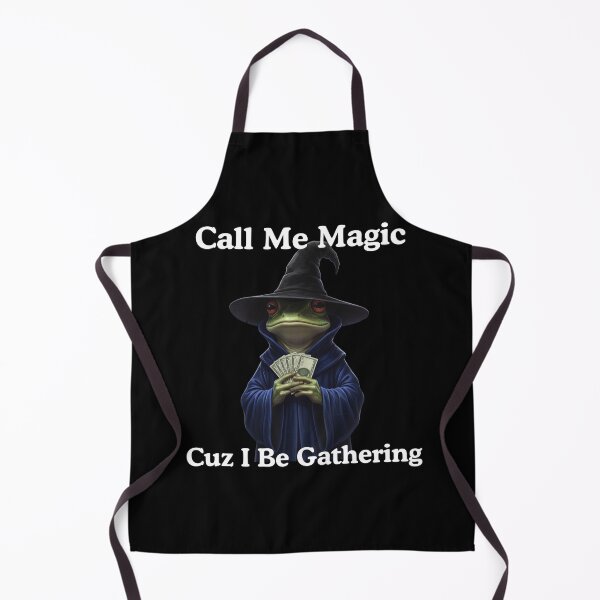Item preview, Call Me Magic Cuz I Be Gathering - Funny Wizard Frog with Money designed and sold by MotivaChic.
