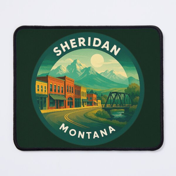 Item preview, Sheridan Montana USA Vintage Travel designed and sold by Thistle-TShop.