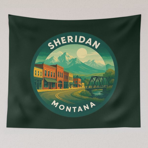 Item preview, Sheridan Montana USA Vintage Travel  designed and sold by Thistle-TShop.