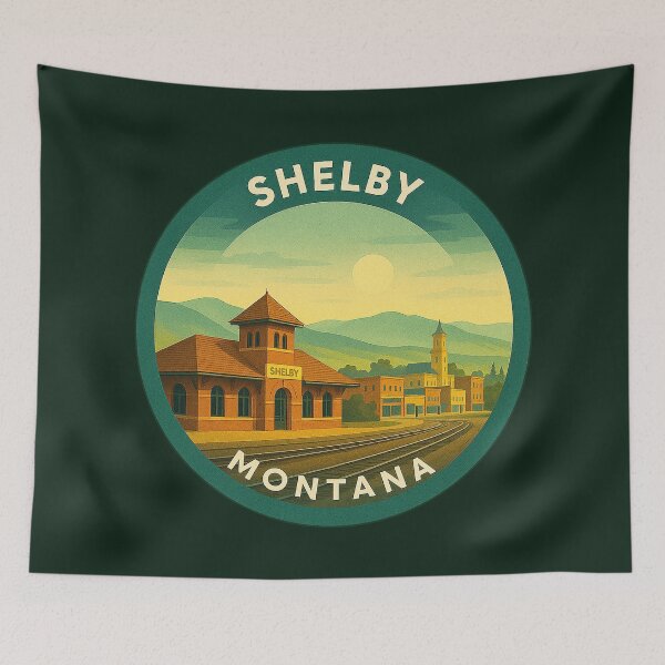 Item preview, Shelby Montana USA Vintage Travel  designed and sold by Thistle-TShop.