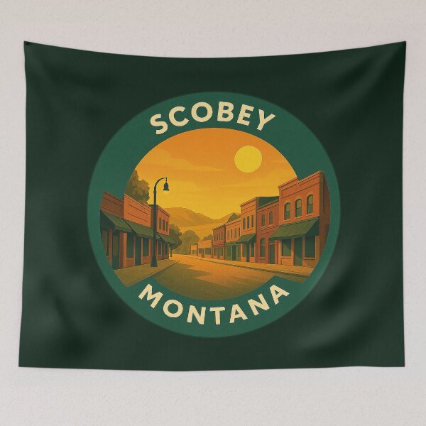 Item preview, Scobey Montana USA Vintage Travel  designed and sold by Thistle-TShop.