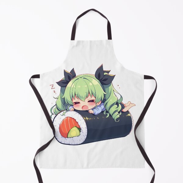 Item preview, Sleepy Anchovy Girls Und Panzer Chibi Sushi Anime Girl designed and sold by CarlosBender.