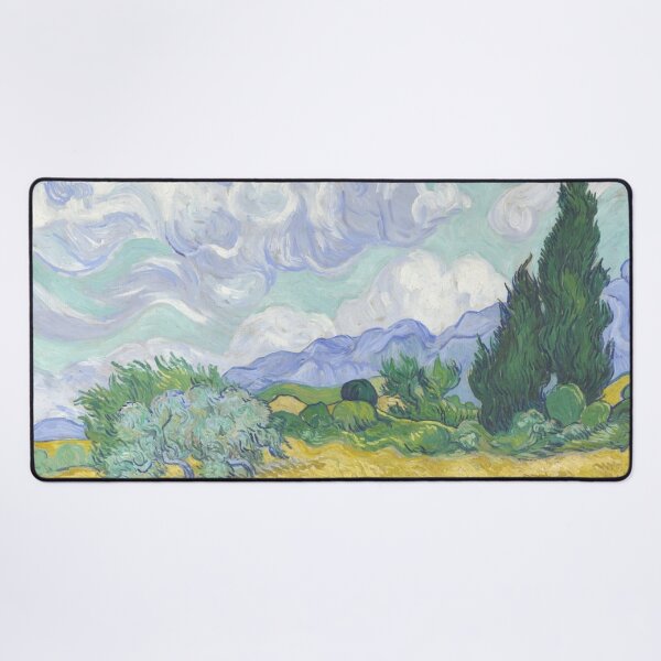 Item preview, Wheat field with cypress trees designed and sold by SharonTheFirst.
