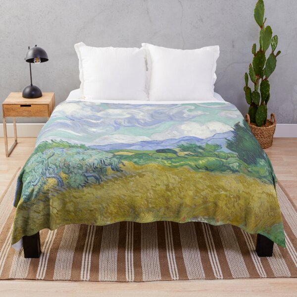 Item preview, Wheat field with cypress trees designed and sold by SharonTheFirst.