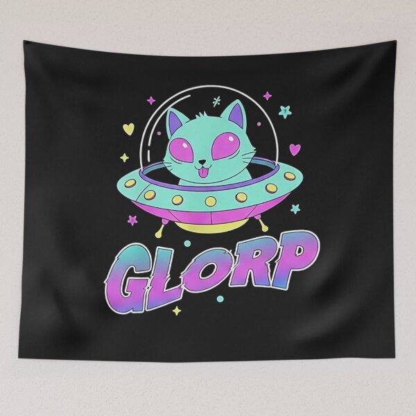 Item preview, Alien Cat Glorp T-Shirt | Cute Space Kitty UFO Graphic | Neon Pastel Sci-Fi Aesthetic Tee designed and sold by ZyxDes.