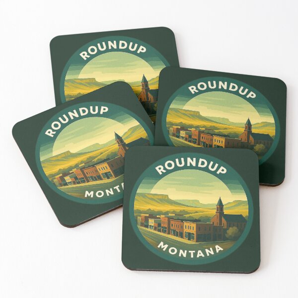 Item preview, Roundup Montana USA Vintage Travel  designed and sold by Thistle-TShop.
