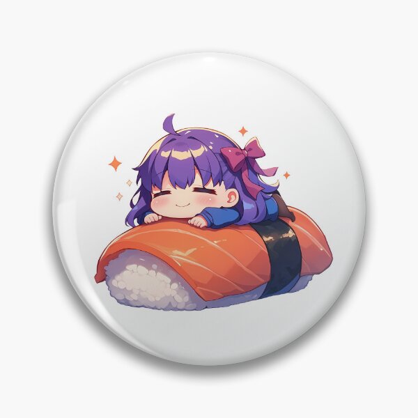 Item preview, Sakura Matou Fate Stay Night Anime Girl Kawaii Chibi Sushi Roll designed and sold by CarlosBender.