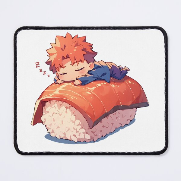 Item preview, Shirou Emiya Fate Stay Night Anime Kawaii Chibi Sushi Roll designed and sold by CarlosBender.