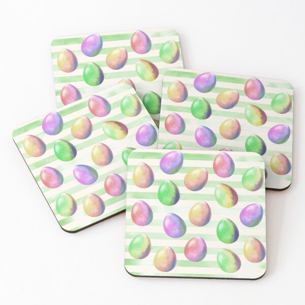 Item preview, Colorful Easter Egg Pattern Horizontal Stripes Background designed and sold by UnhingedBird.