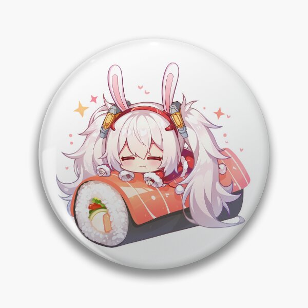 Item preview, Laffey Azur Lane Chibi Sushi Kawaii Anime Girl Bunny Cute Roll designed and sold by CarlosBender.