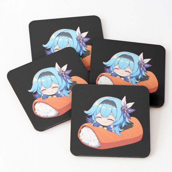 Item preview, Game Eula Genshin Impact Cute Chibi Sushi Kawaii Blue Hair Anime Girl designed and sold by CarlosBender.