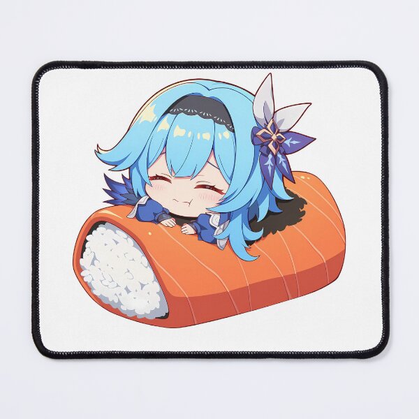 Item preview, Game Eula Genshin Impact Cute Chibi Sushi Kawaii Blue Hair Anime Girl designed and sold by CarlosBender.